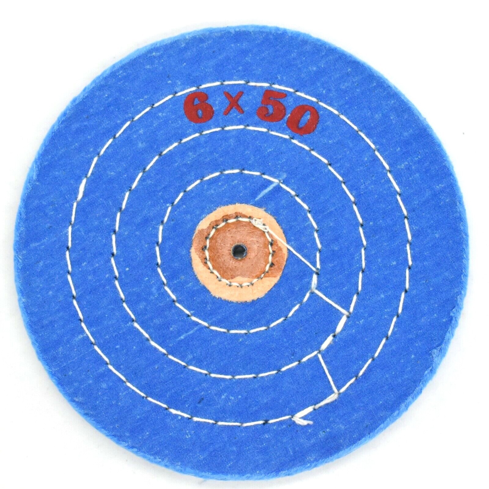 6" 50 Ply Platinum Blue Buffing Wheel Jewelry Dental Muslin Bench Grinder Lathe
