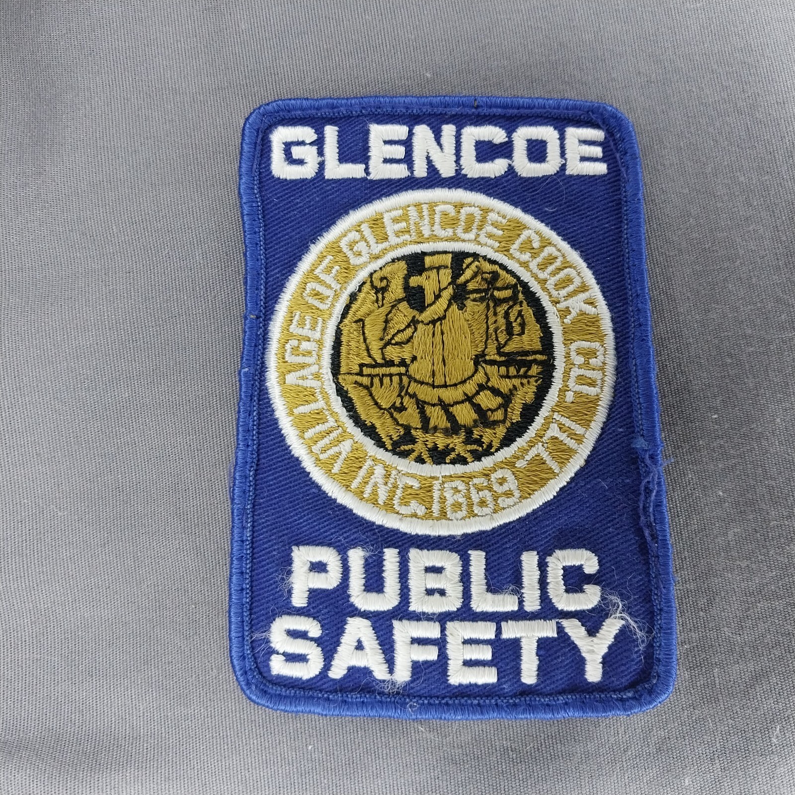 Glencoe Cook Co. IL Illinois Public Safety Cheesecloth 4.5" Patch