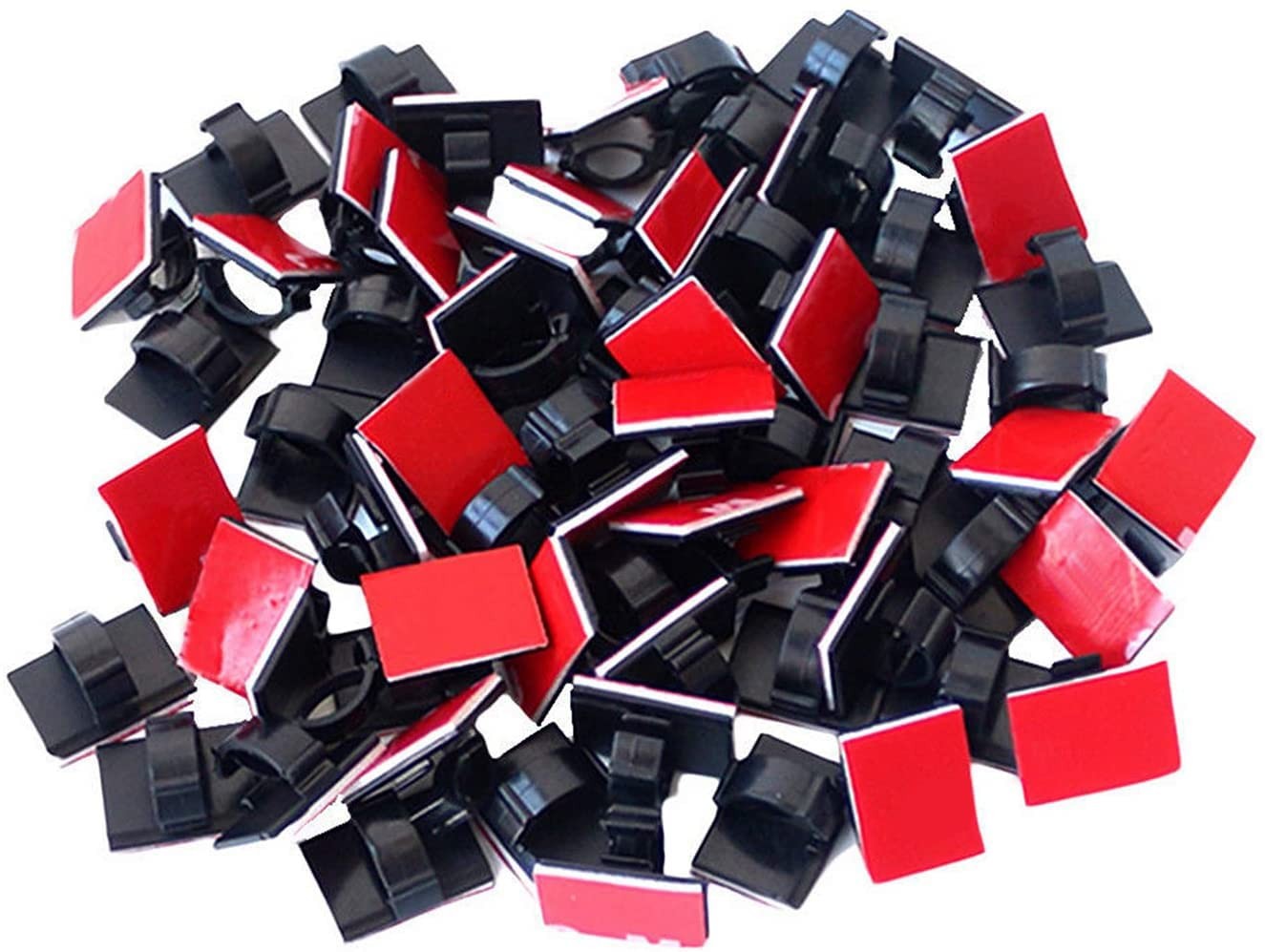 Adhesive Clips Strong Wire Holders 100 Pack -Adhesive Wire Clip Cable Cord De...