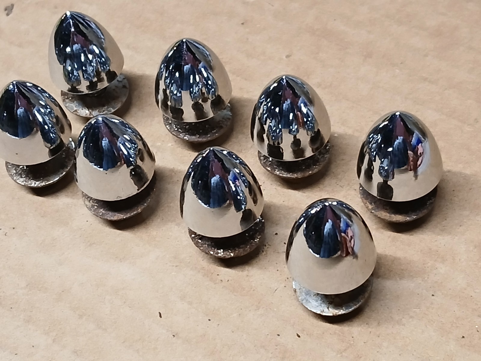 Lot of EIGHT - Chrome Bullet License Plate Bolts Screws + 7 Bonus
