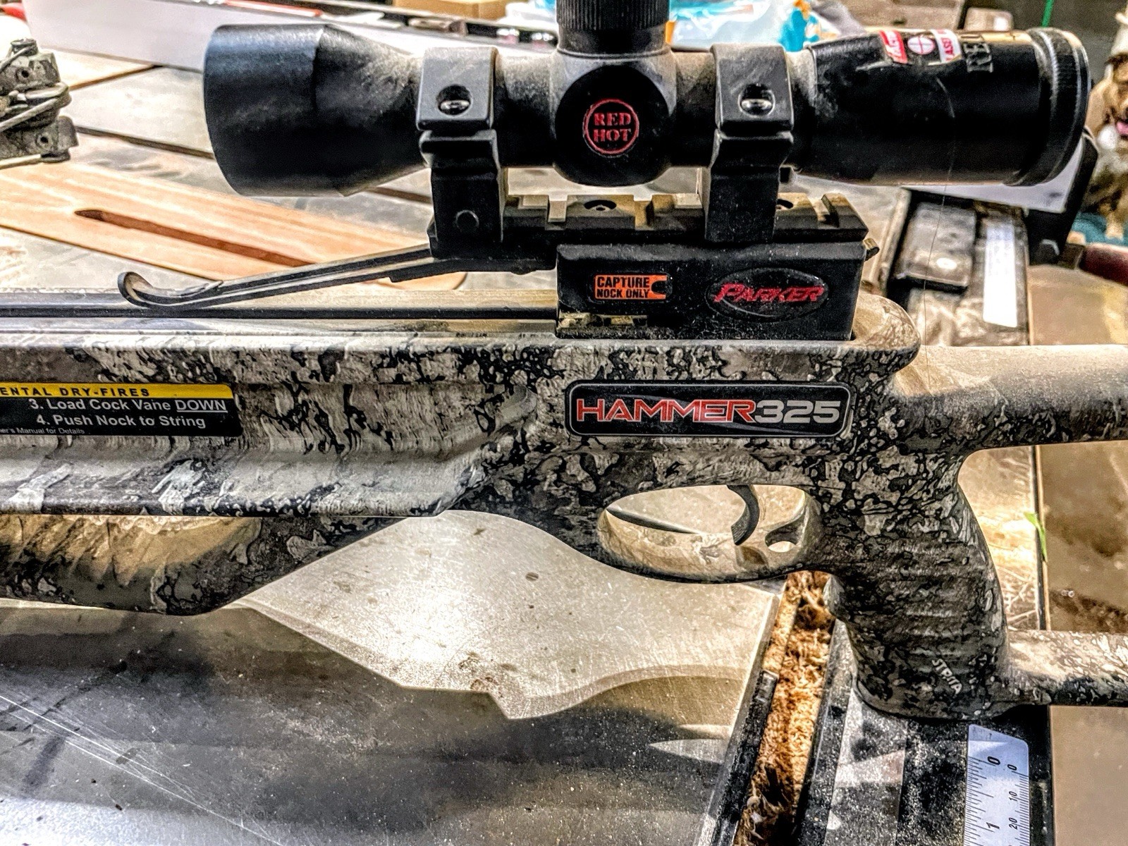 Parker Hammer 325 Crossbow 325 fps 175 lb Draw w/ Scope Gray/Black Bow Hunting