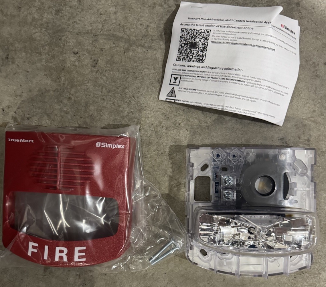SIMPLEX 4906-9127 - NON addressable - Red wall Horn/Strobe