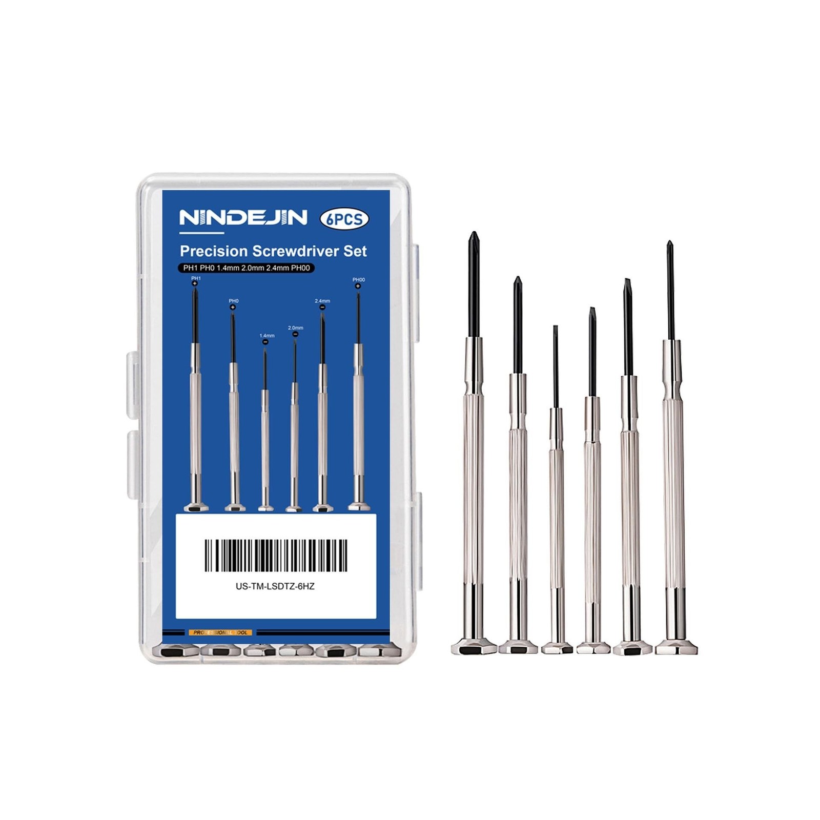 NINDEJIN 6PCS Precision Screwdriver Set, Flathead & Phillips Screw ... Fast Ship