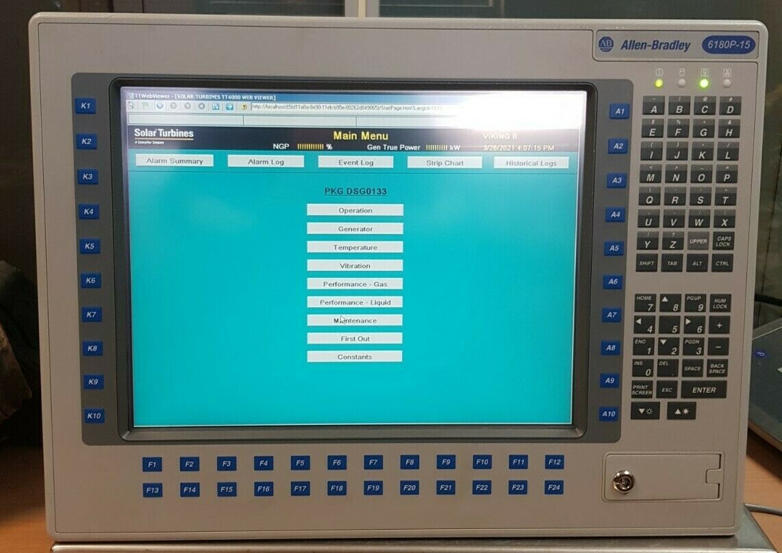 Allen Bradley 6180P-15BPXPDC Ser D Industrial Comp Keypad/Touch 2010 15" **READ
