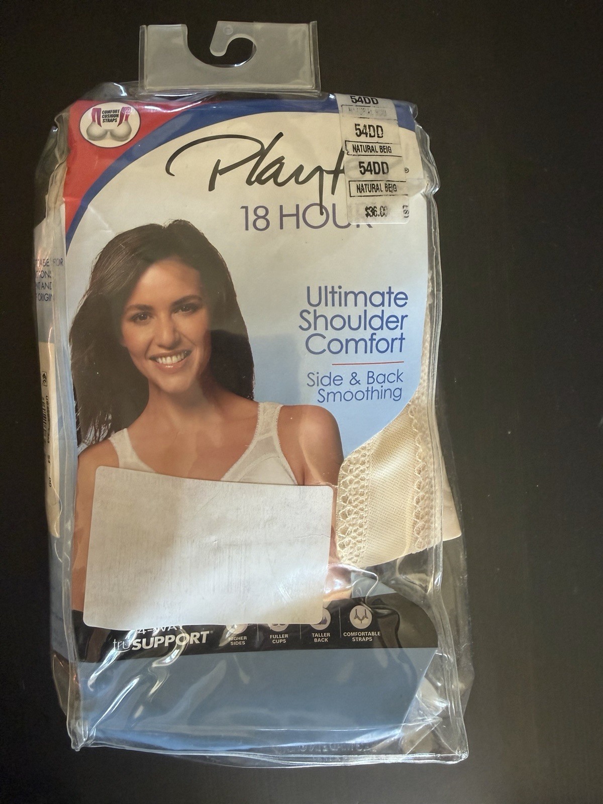 Playtex Women's Bra Size 54DDD 18-Hour Wide Strap Full Coverage Wireless Bra