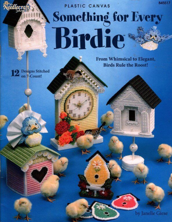 THE NEEDLECRAFT SHOP PLASTIC CANVAS SOMETHING FOR EVERY BIRDIE 12 DESIGNS