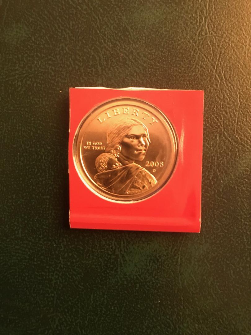 2008 P+D UNCIRCULATED SACAGAWEA DOLLAR STILL IN MINT CELLO NICE L@@K