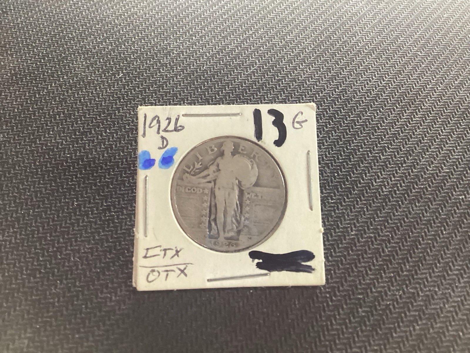 1926-D Standing Liberty Quarter In Fine 12