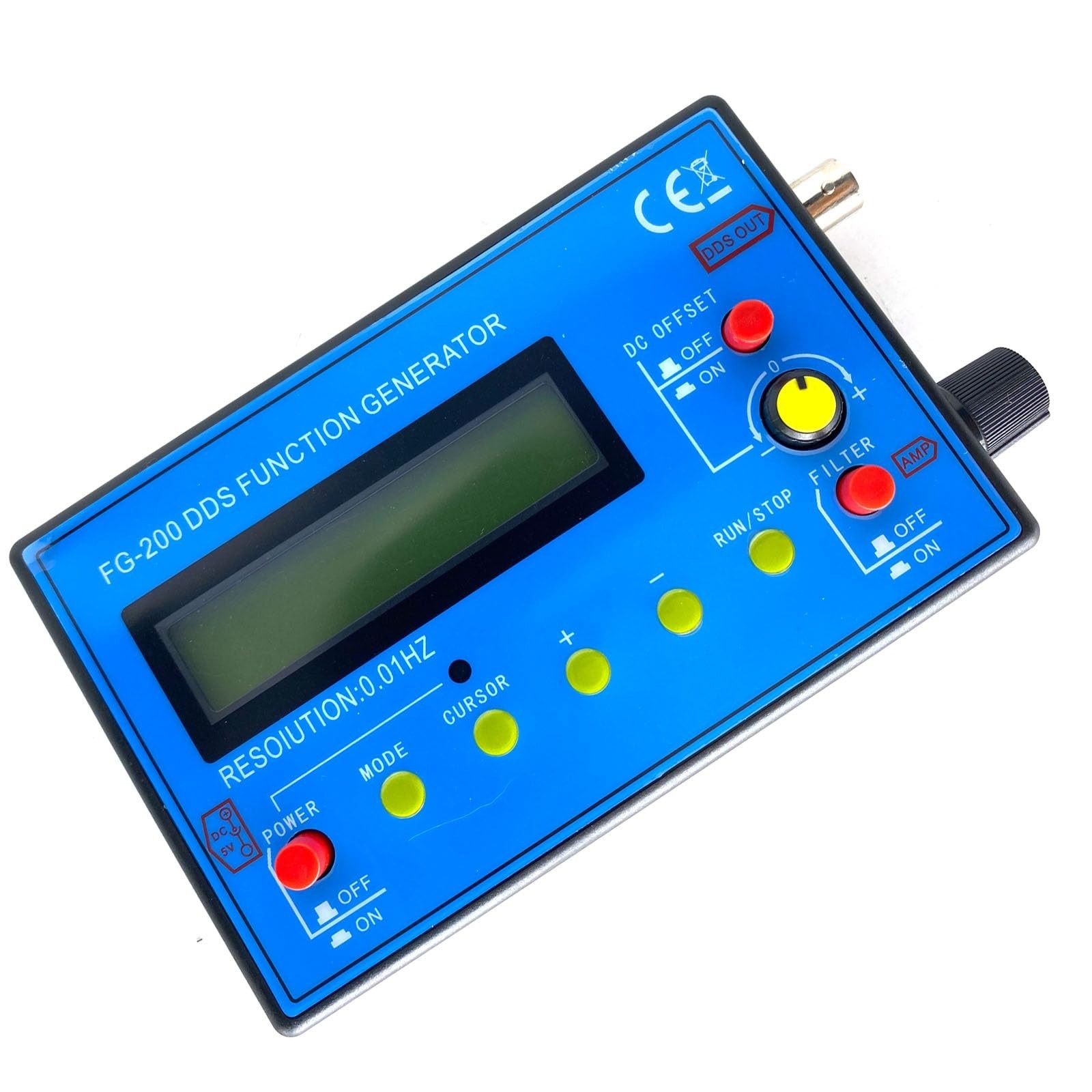 DDS Function Signal Generator 0.01Hz-500KHz Frequency Counter Sine Square Sawtoo