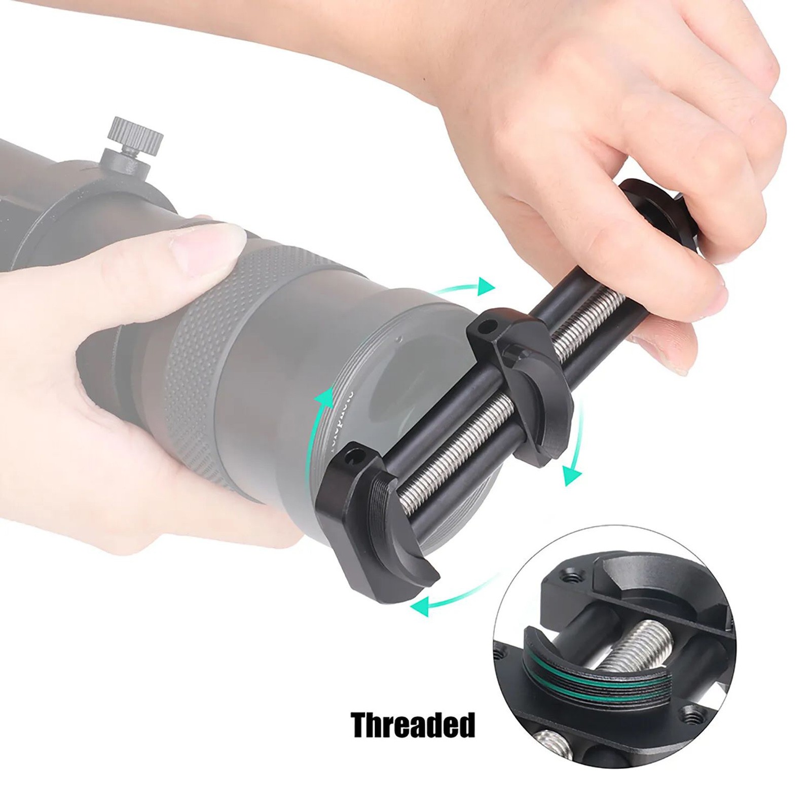 Camera Lens Filter Repair Vise Tool Filter Thread Hole Ring Repair Black