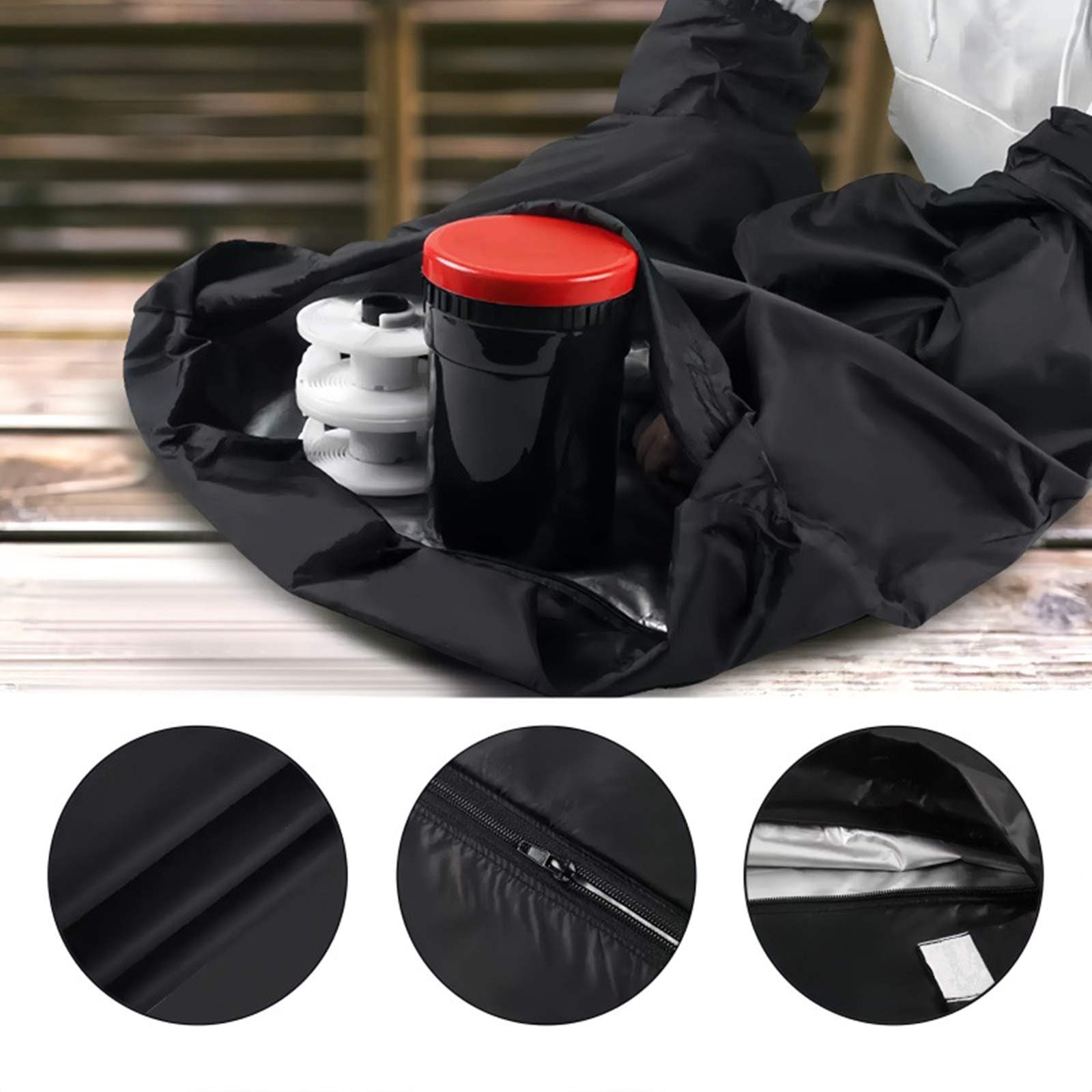55x58cm Lightproof Darkroom Bag for Bulk Film Loading & Developing Tank Storage