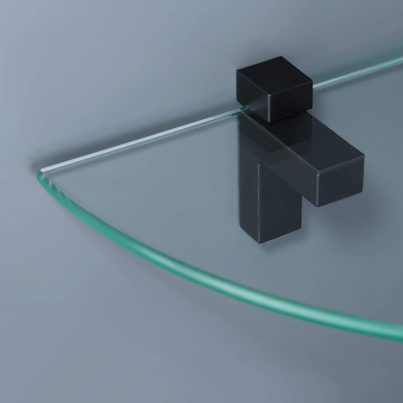 Glass Shelf Brackets Solid Metal Adjustable Floating 2 Pcs or One Pair Wall