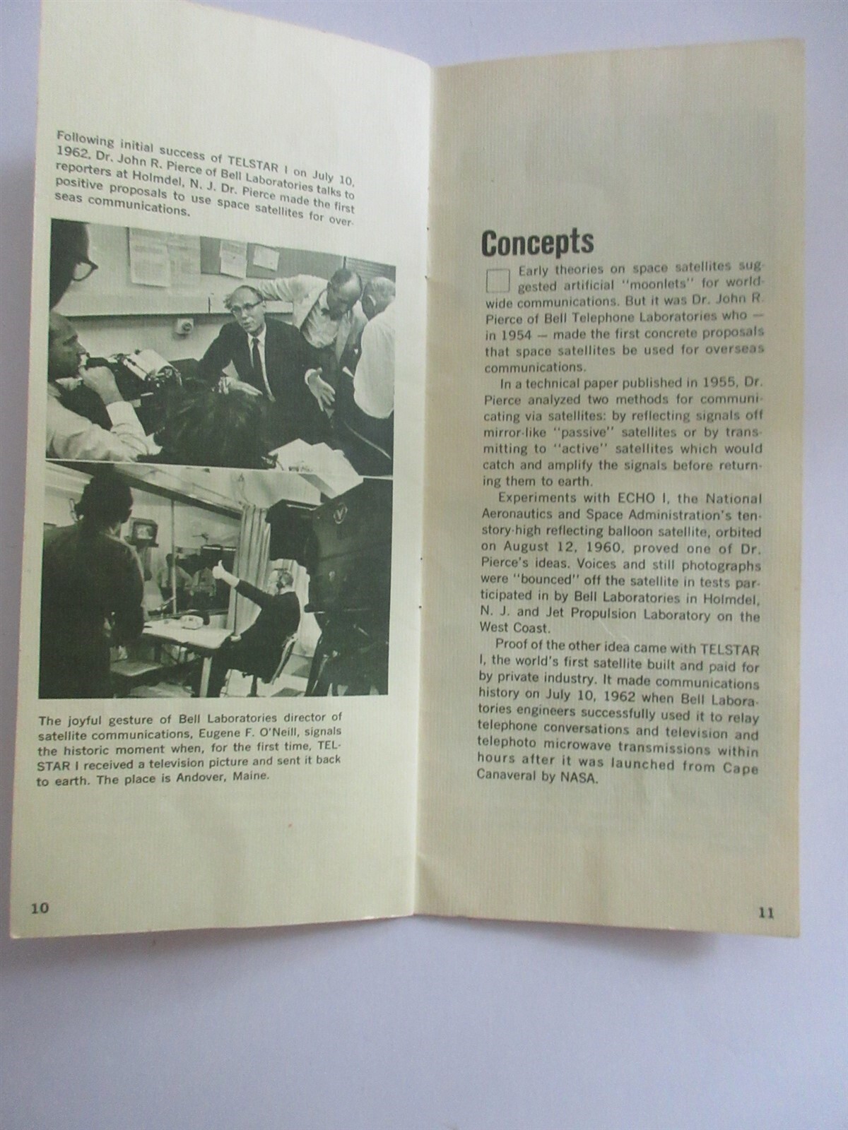 Vintage 1963 Bell System PROJECT TELSTAR EXPERIMENT Brochure