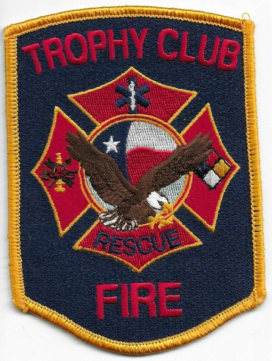 Trophy Club  Fire - Rescue, Texas (3.5" x 4.75" size) fire patch