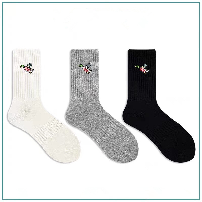 2 Pairs Crew Socks Human Duck Unisex Made Soft Comfort Causal Athletic Socks