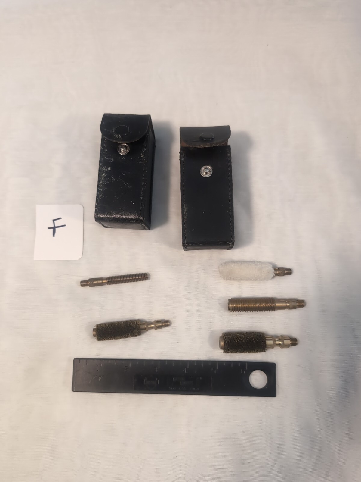 Here's Some Miscellaneous Black Powder Cleaning Tools And Leather Cases