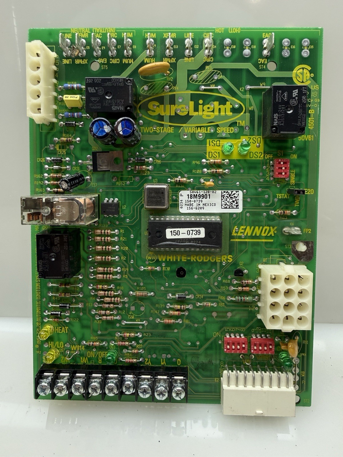 Lennox White Rodgers 18M9901 Control Circuit Board 50V61-120-02