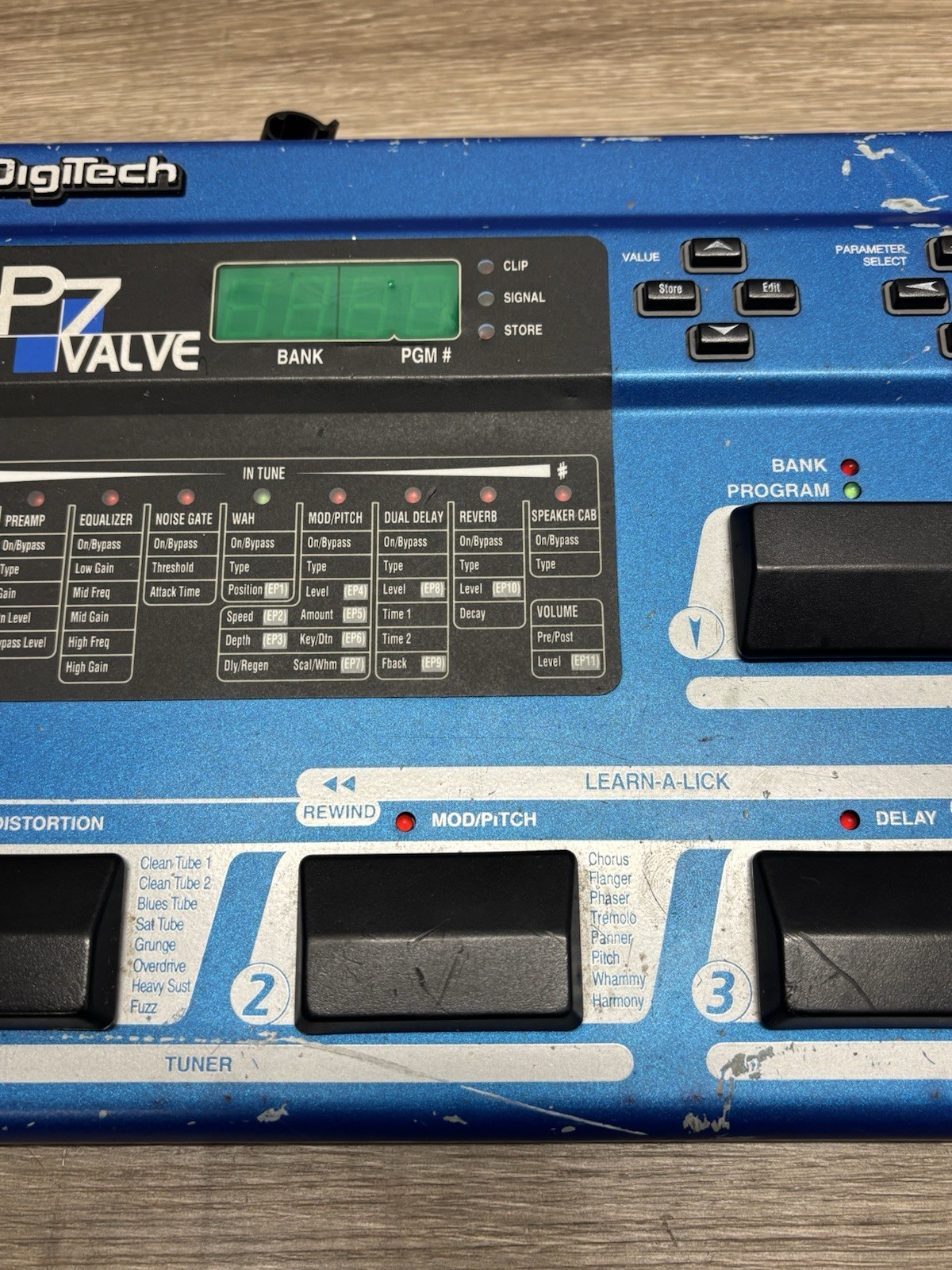 Digitech RP-7 Valve Guitar Tube Preamp Multi Effects Processor - Unit Only