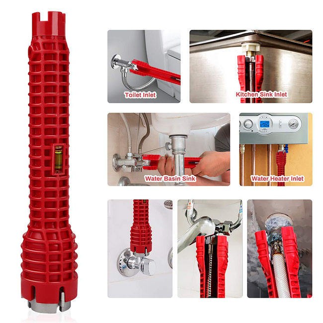 8 in 1 Faucet and Sink Faucet Tool Multifunctional Pipe Wrench for Kitchen Home