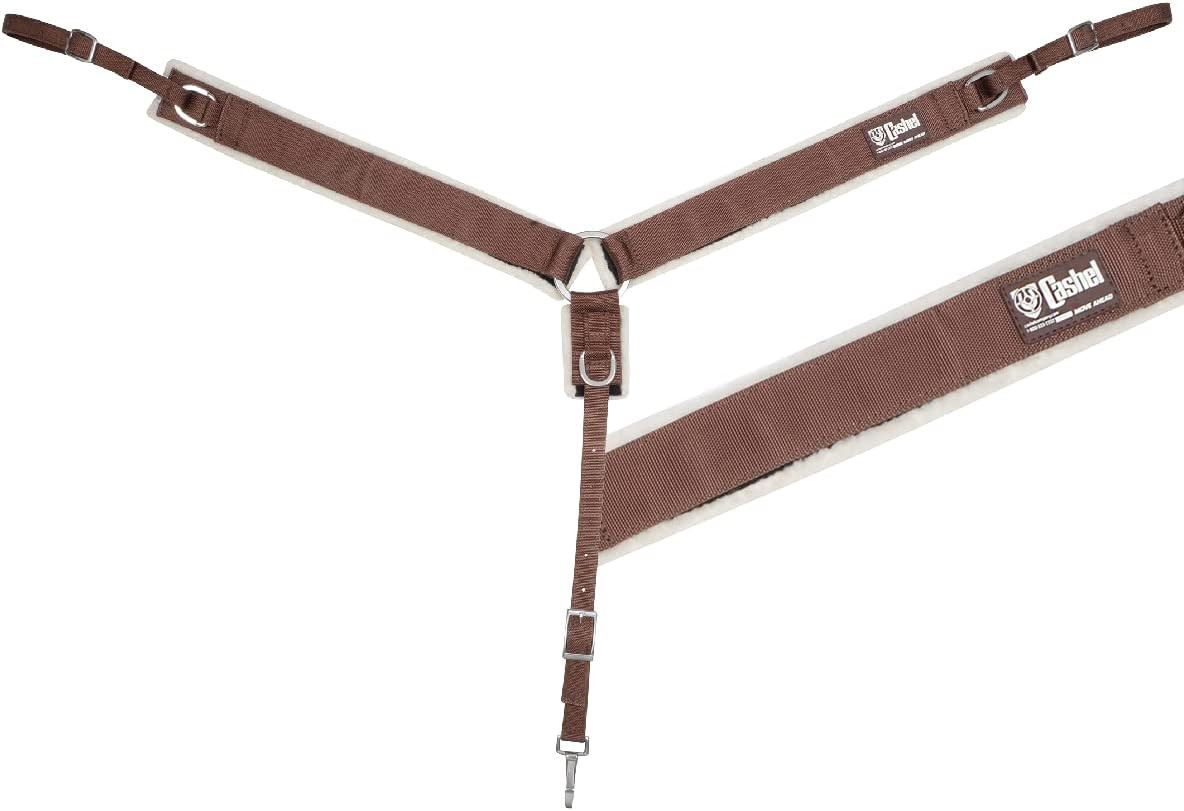 Nylon Fleece Lined Straight Breast Collar B, Brown, 3/4