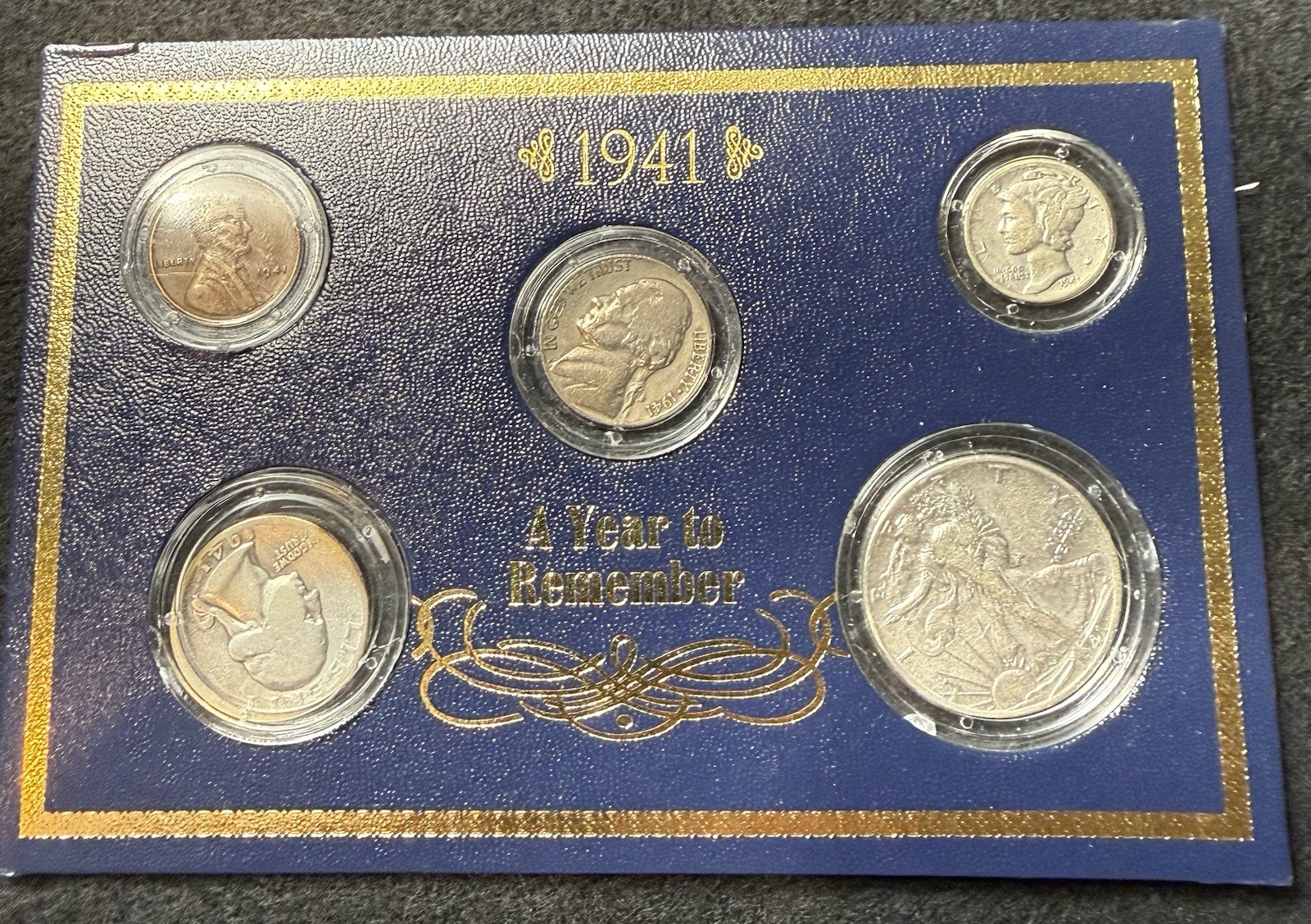 1941 Year To Remember Coin Set Silver Walking Liberty Half Quarter Dime