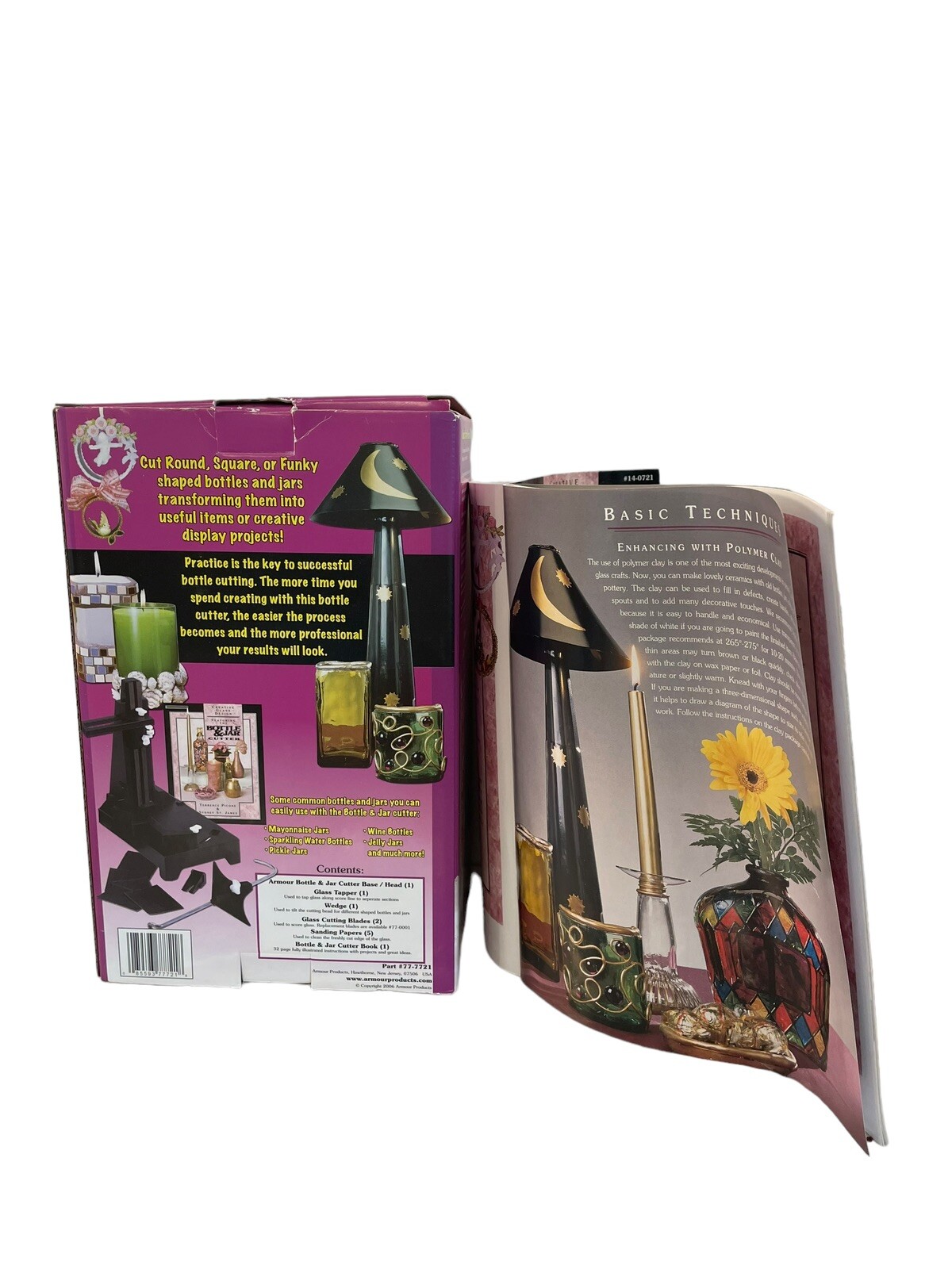 New Armour Bottle & Jar Cutter With Book For Handcrafted Creative Projects Mint