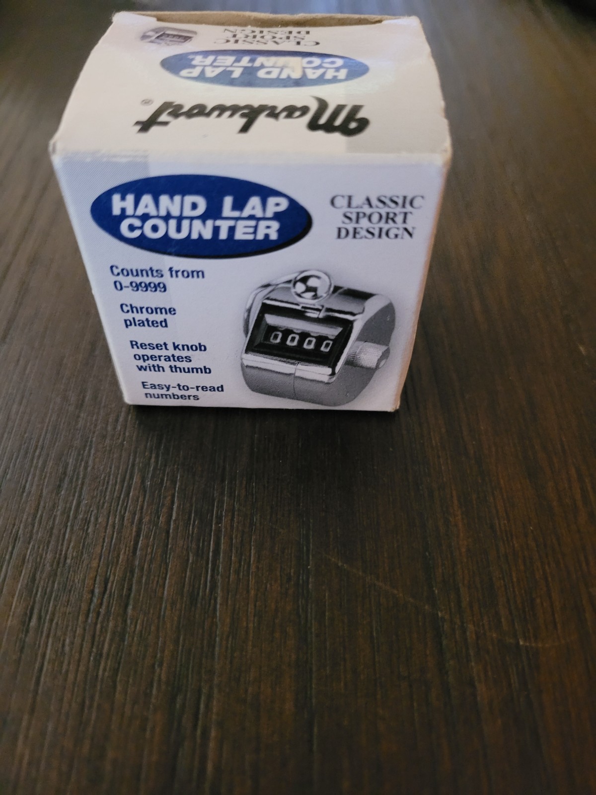 MARKWORT * HAND LAP COUNTER * 4 DIGIT * CHROME PLATED * EASY TO READ * NICE
