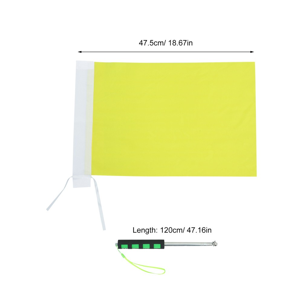 Soccer Referee Flags: Penalty Signal Flags with Comfortable Sponge Handle &
