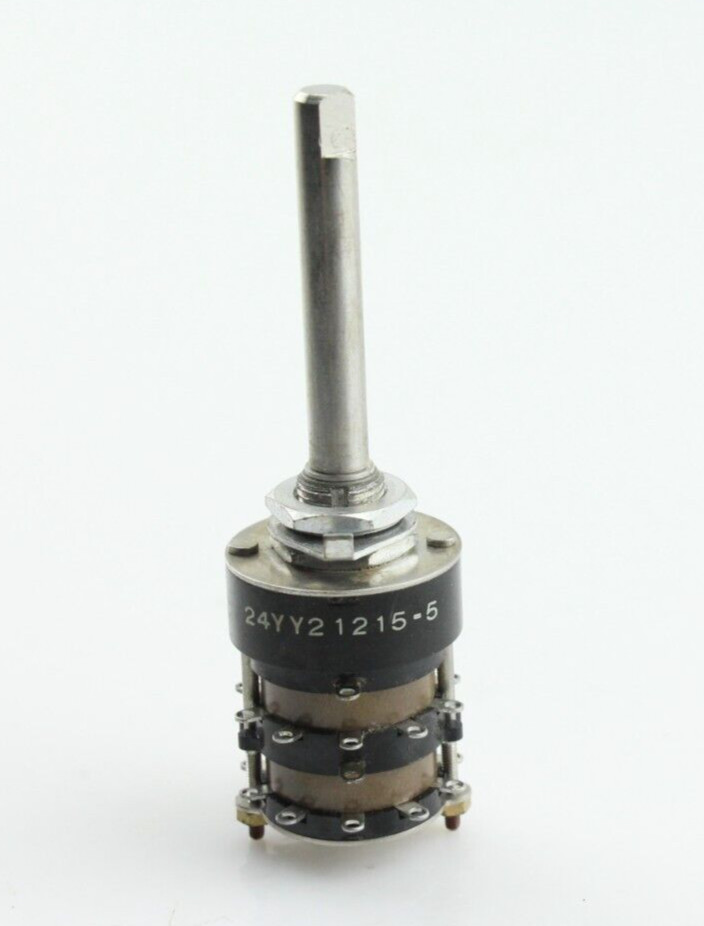 New Qty 1 NOS GRAYHILL 24YY21215-5 Long Shaft Rotary Switch 2 Decks 4 Positions