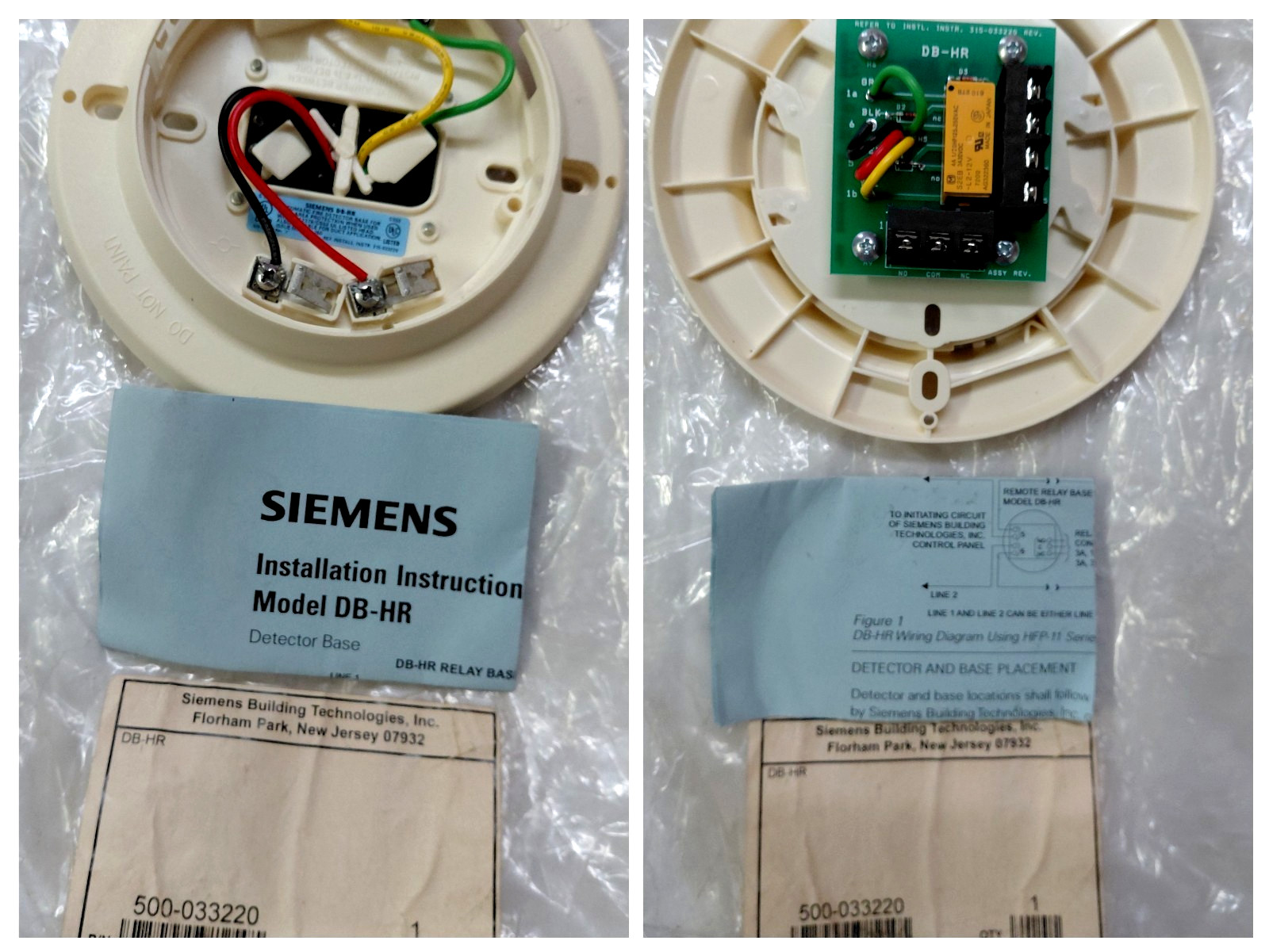 Siemens DB-HR Detector Base 500-033220 Multi Qty Discount