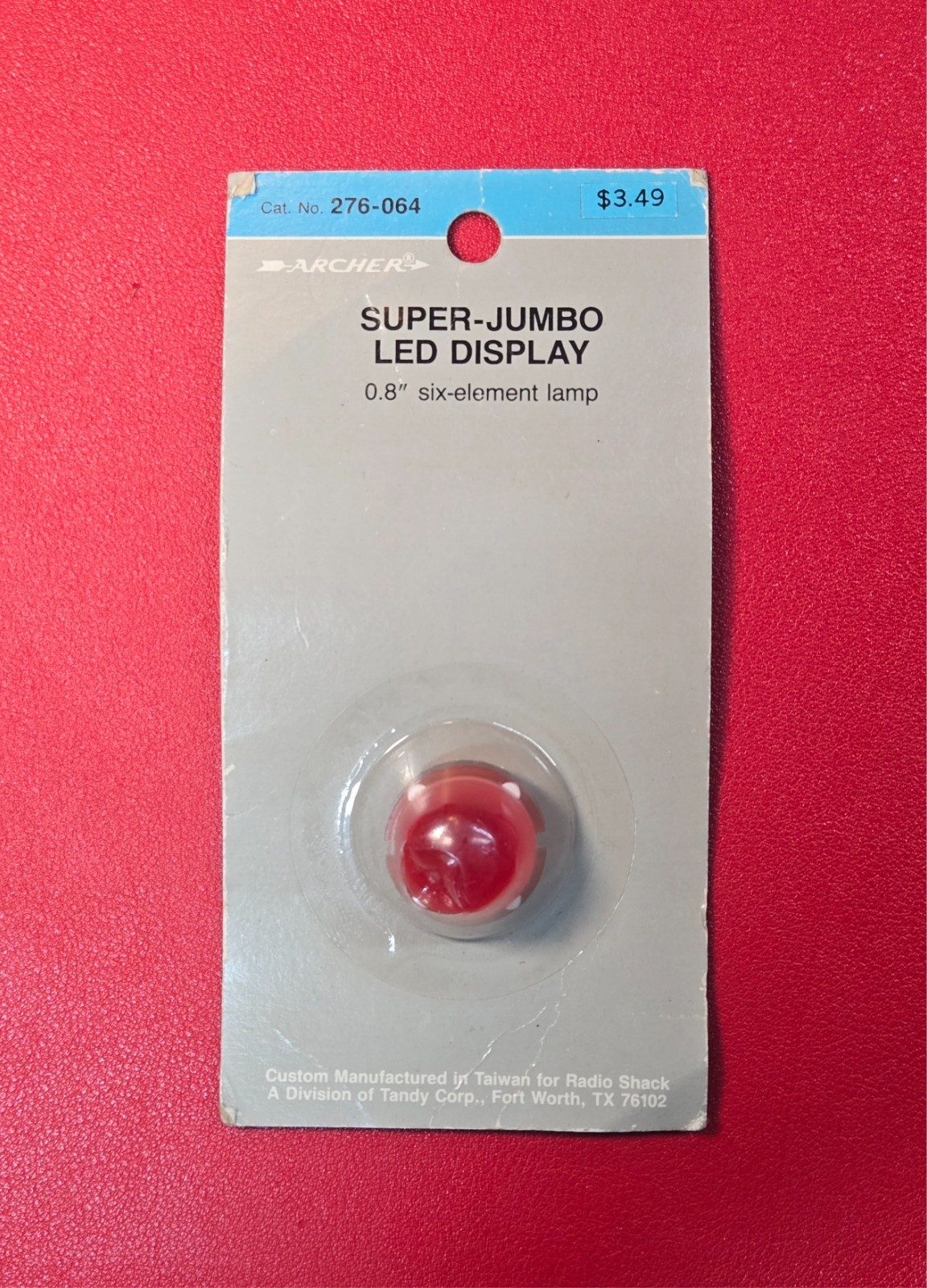 Vintage Archer Radio Shack 276-064 Super Jumbo Red LED Display 0.8" NOS