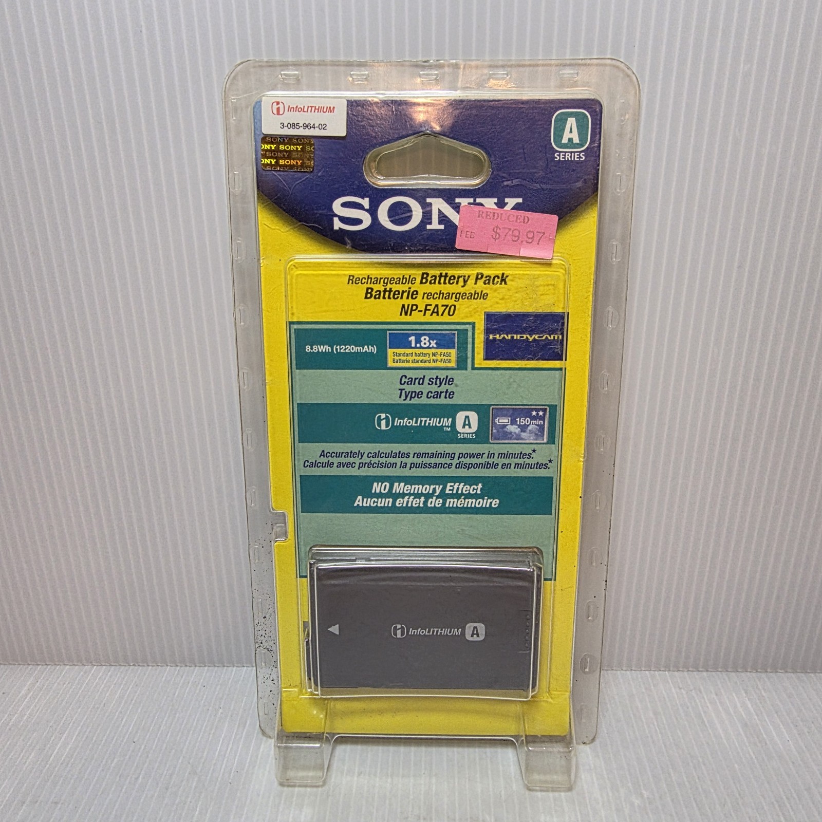 Genuine Sony Rechargeable Camera Battery Pack (NP-FA70) Lithium, A Series ● NEW