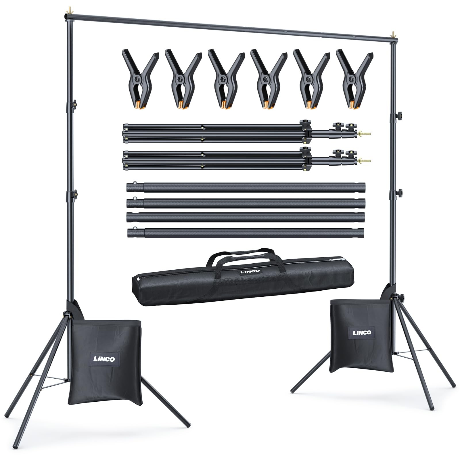 Linco Lincostore Backdrop Stand For Parties Kit 10X7 Ft Adjustable Back Drop