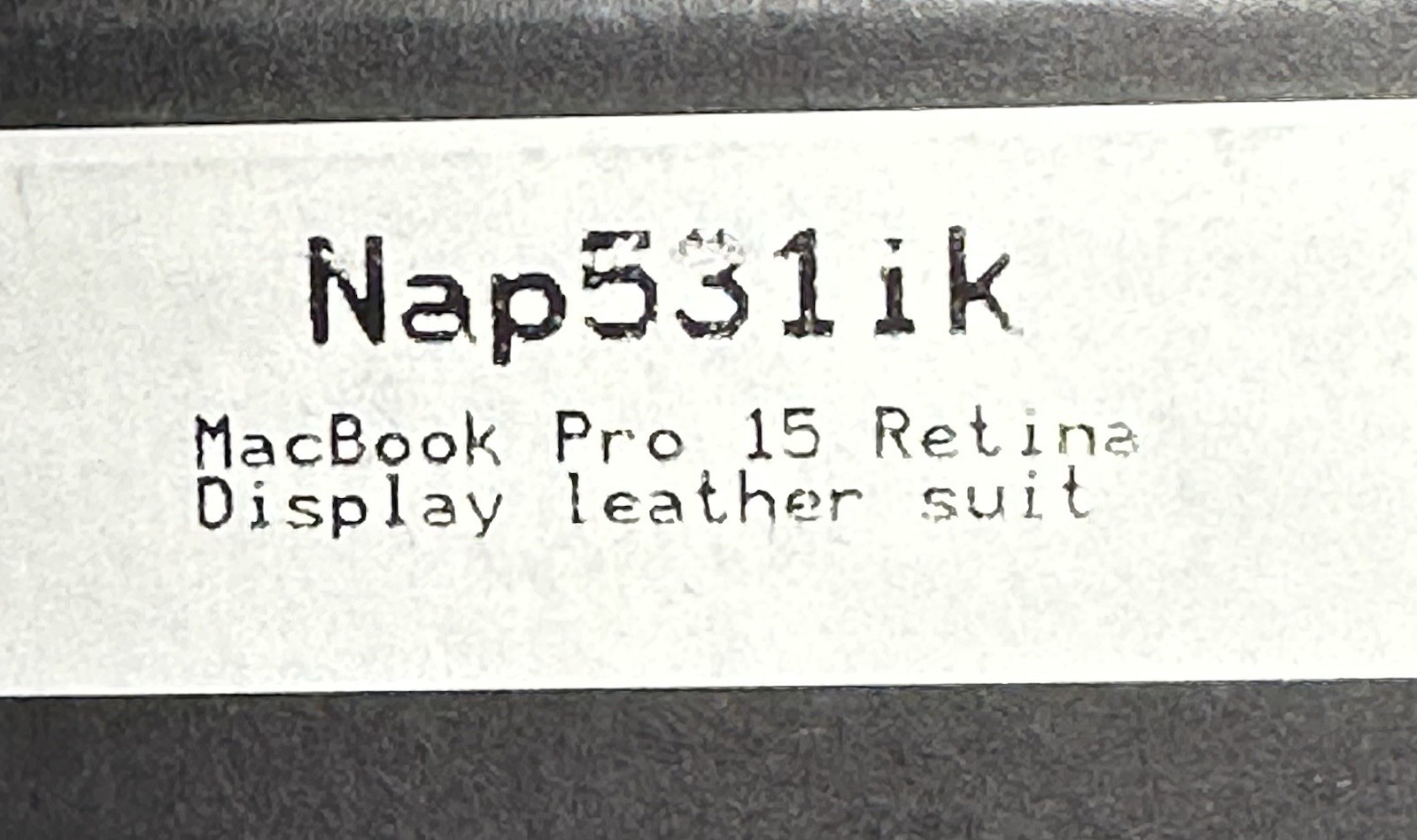 Macbook Pro Retina Display Leather Suit nap531ik