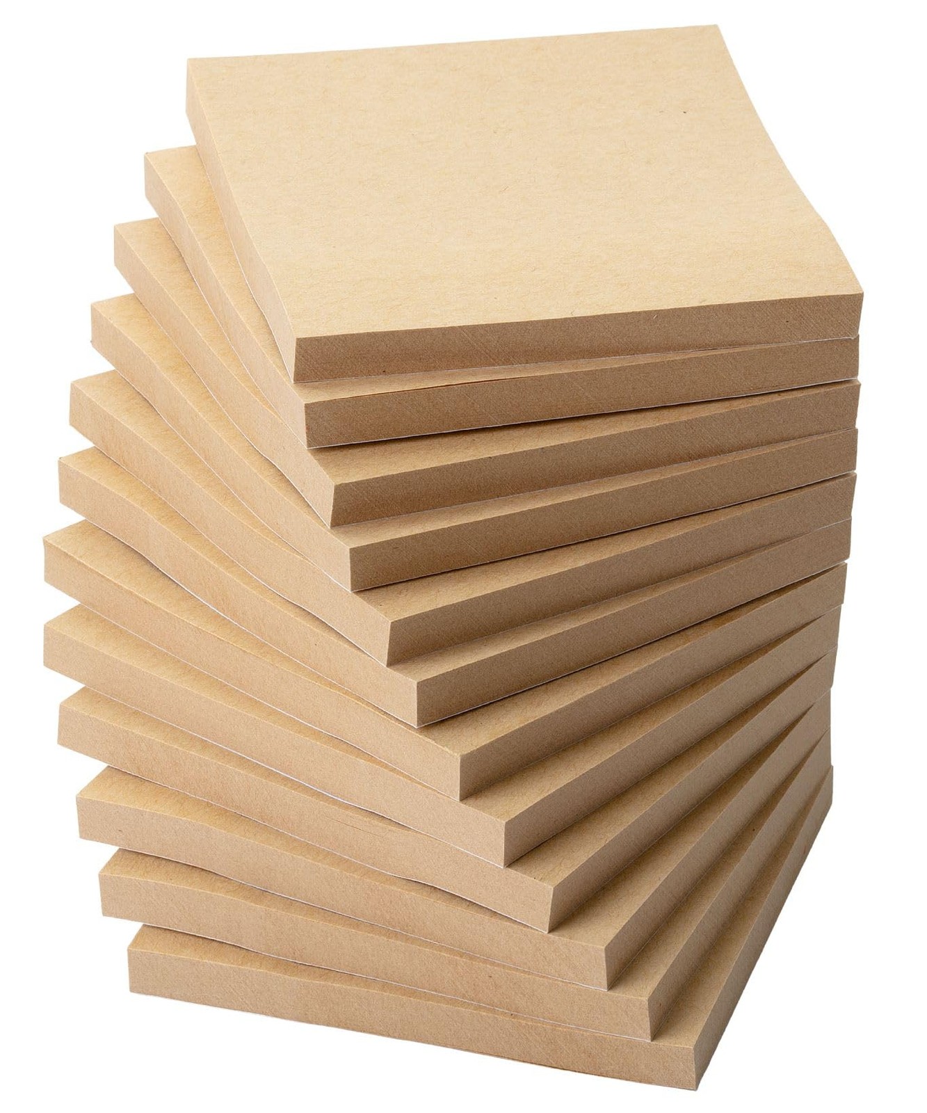 Mr. Pen- Kraft Sticky Notes, 3"x3", 12 Pads, 720 Sheets, Brown, Sticky Notes Bul
