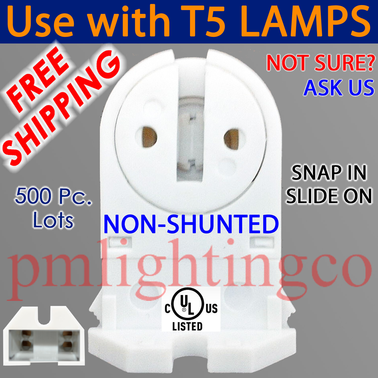 T5 LED LAMP HOLDER FLUORESCENT Miniature Bi-PIN G5 LIGHT SOCKET END BASE 480