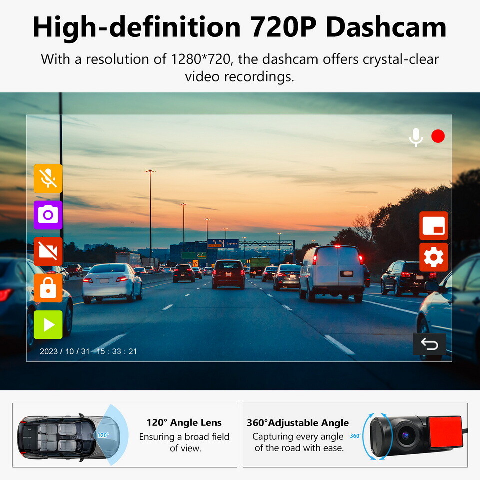 Eonon Car Dash Cam DVR USB Type Camera Dashcam for Eonon Android Car Stereos O