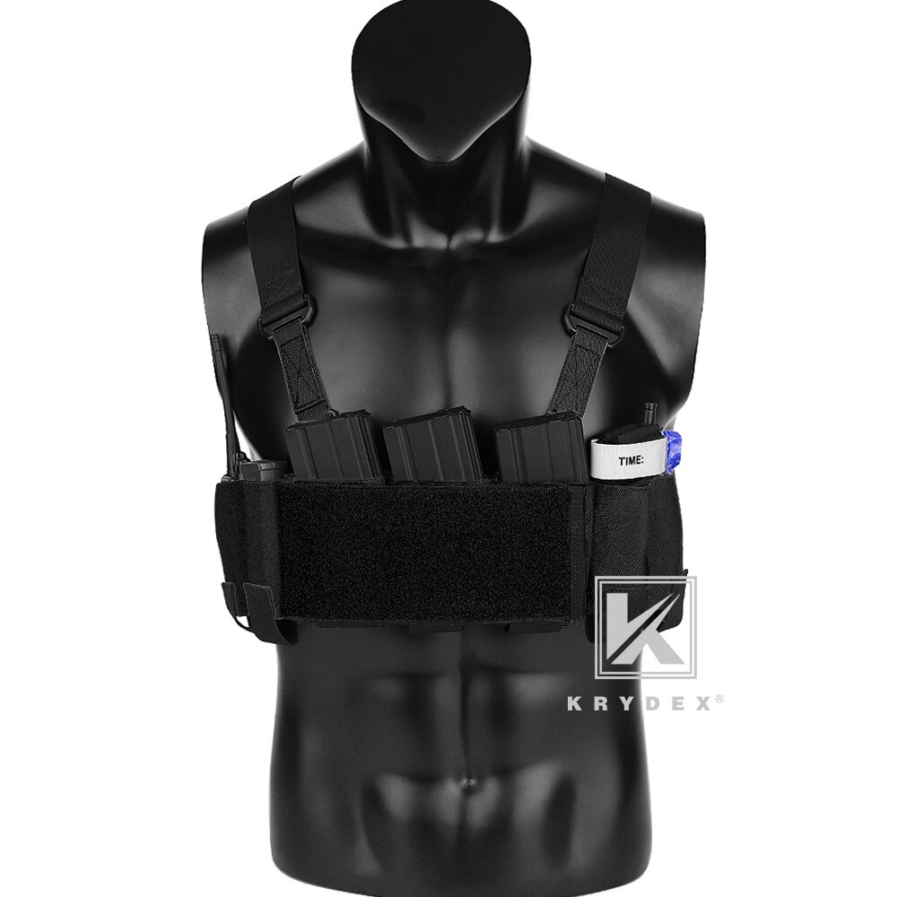 KRYDEX Concealed Carry Low-Vis 5.56 Ready Chest Rig Elastic Cummerbund Black