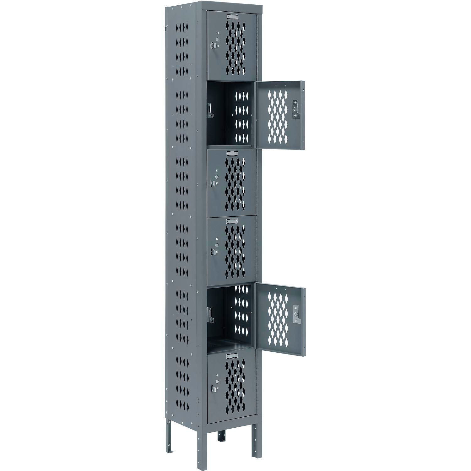 Global Industrial 6-Tier 6 Door Ventilated Locker 12"Wx12"Dx12"H Unassembled