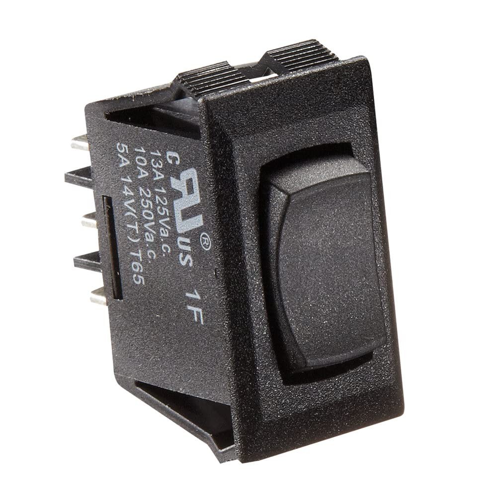 S341 Rocker Switch 10 Amp Momentary On/Off/Momentary On SPDT Black DC Power