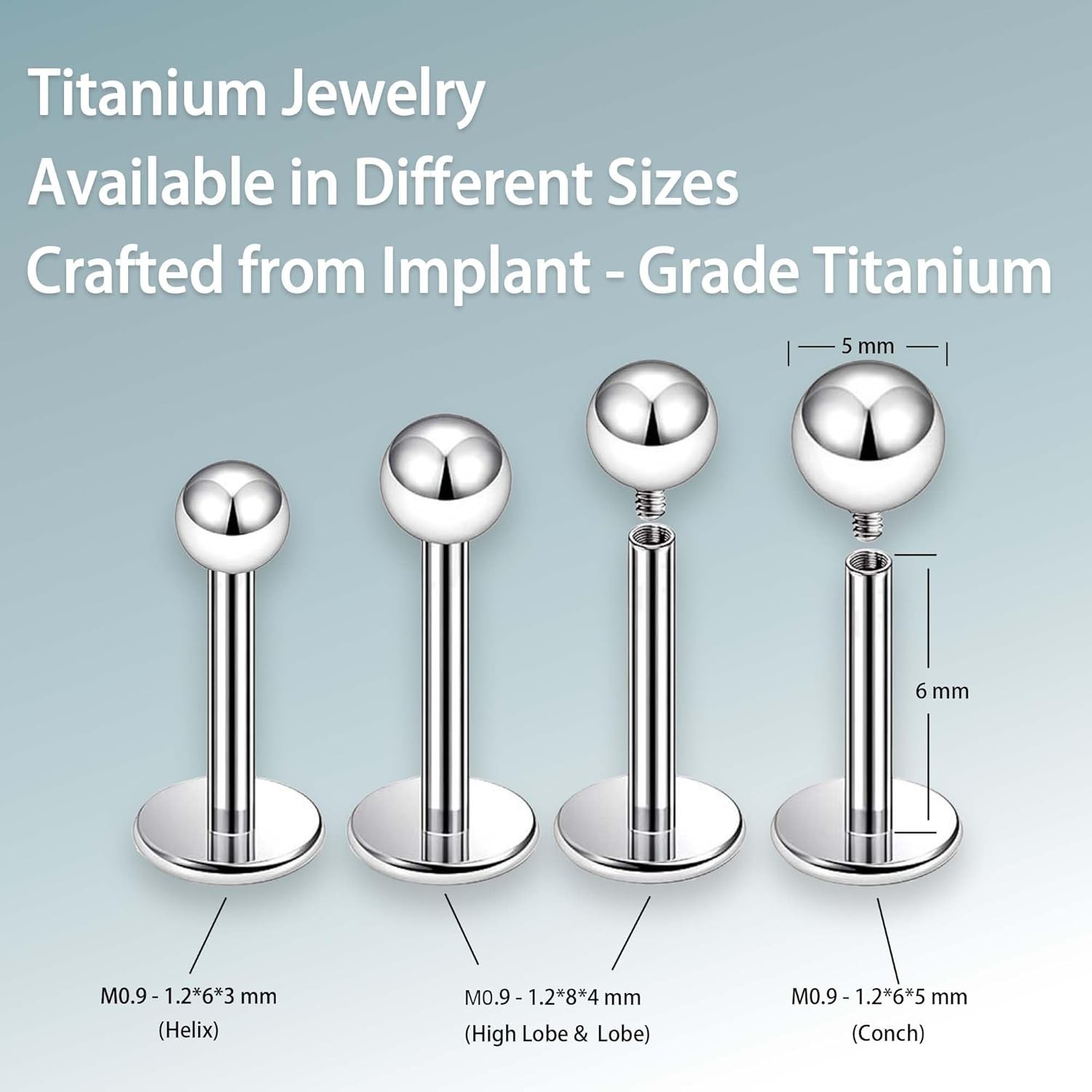 UAN Titanium Jewelry Sterile Piercing Kit - Body (16G)