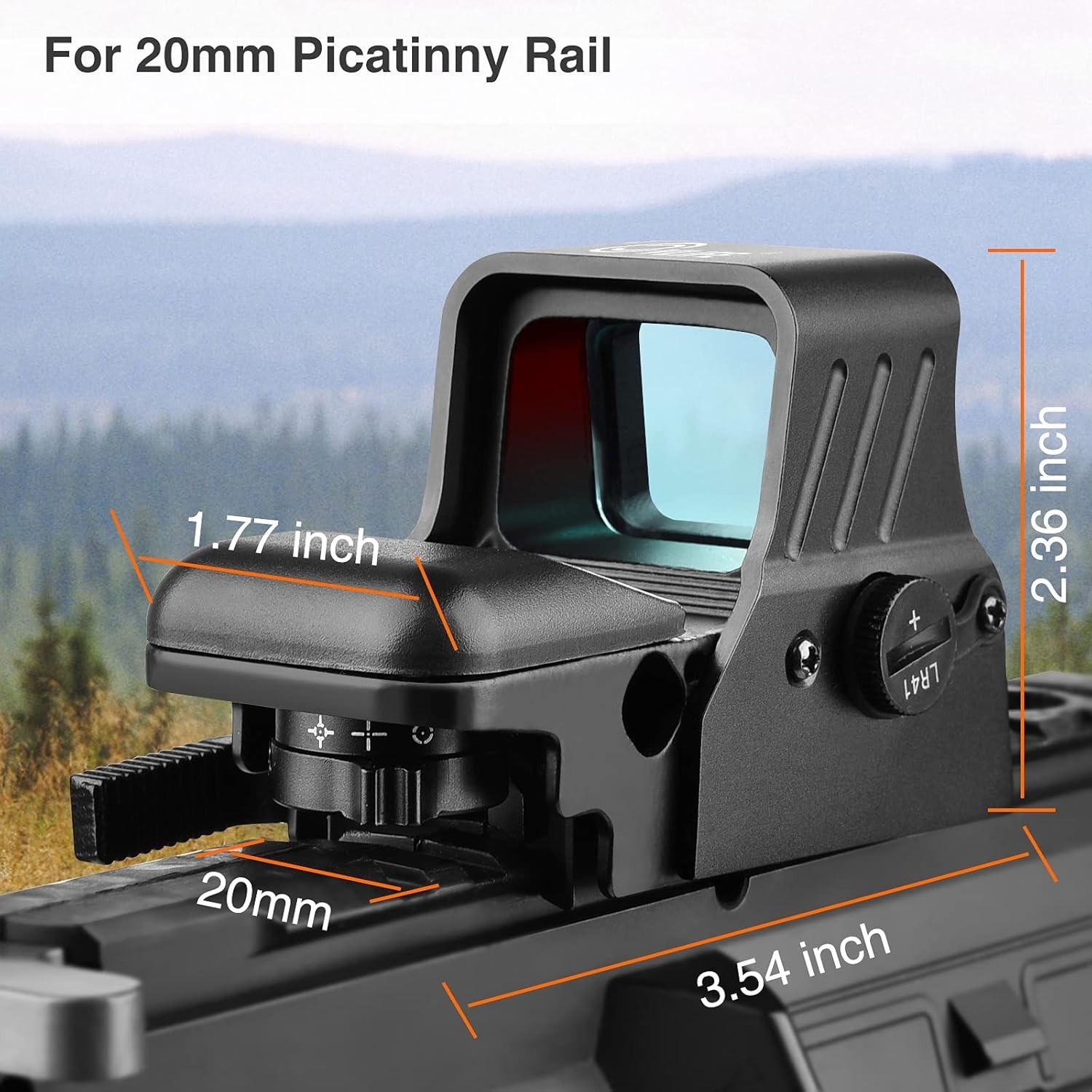 33mm Wide Objective Red Dot Optics with Shockproof Design - Tactical Advantage