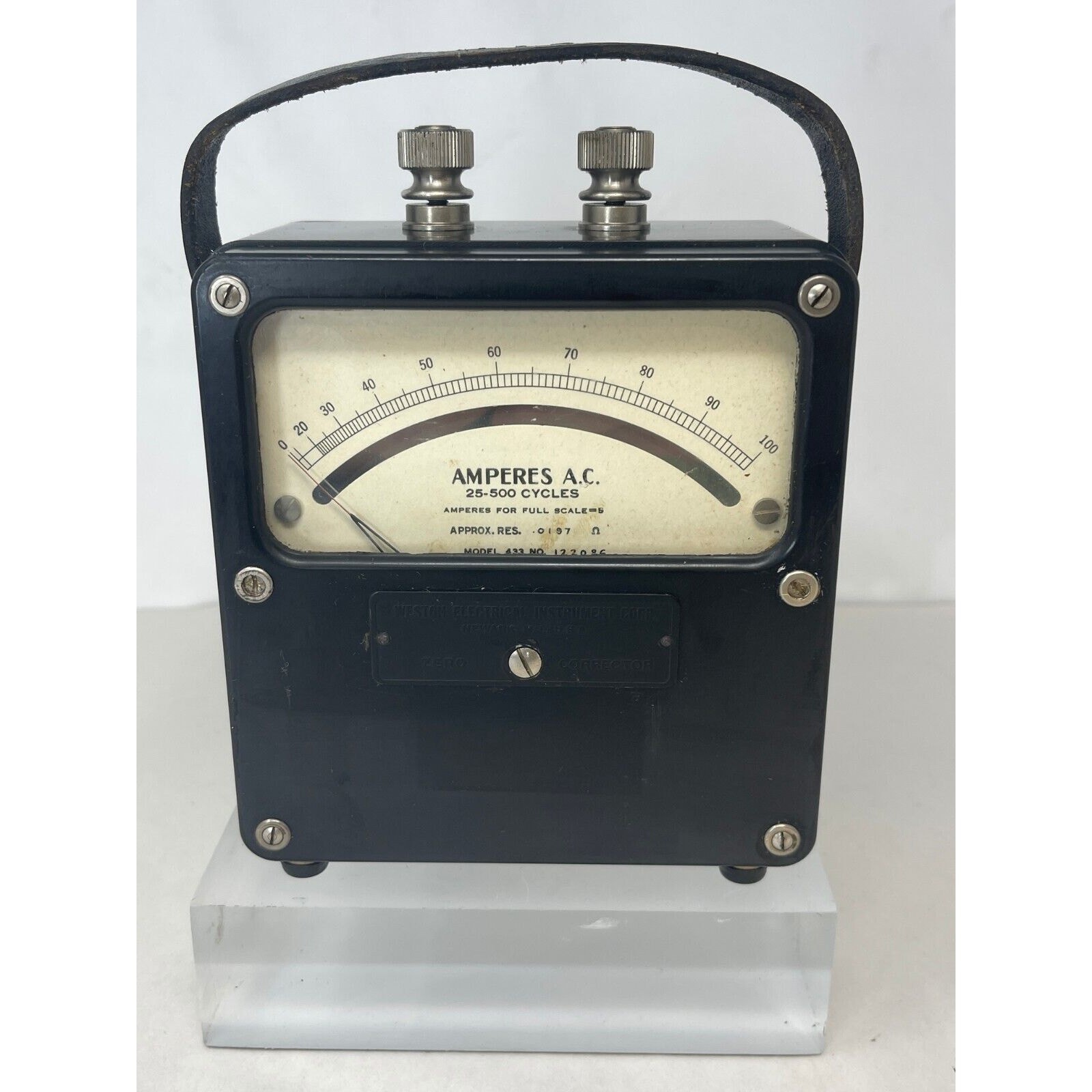 Vintage Weston model 433 Portable Ammeter AC Milliamperes