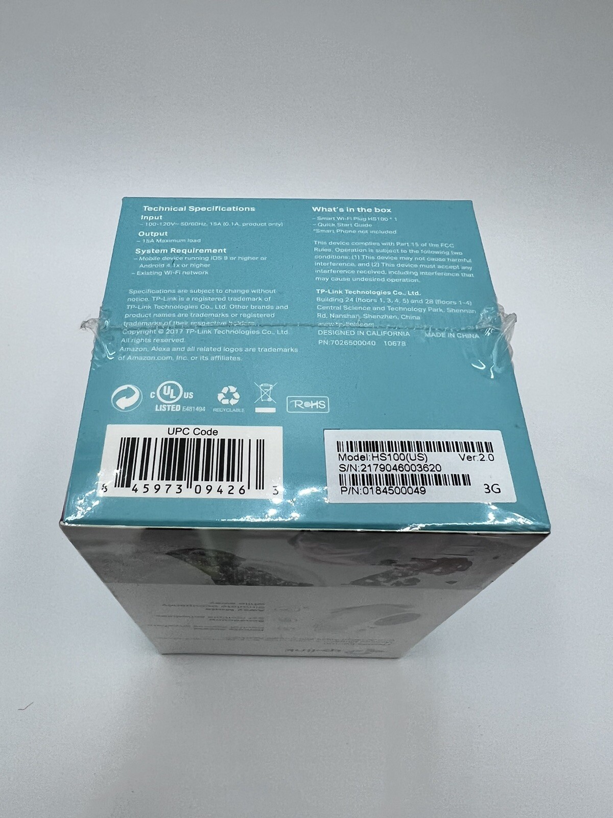 TP-LINK Kasa HS100 Smart Plug, Wi-Fi Enabled, Control Your Electronics. K5