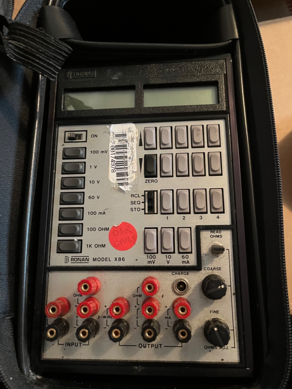 Parts or Repair RONAN X86 Calibrator with Carrying case, No Charger No Leads