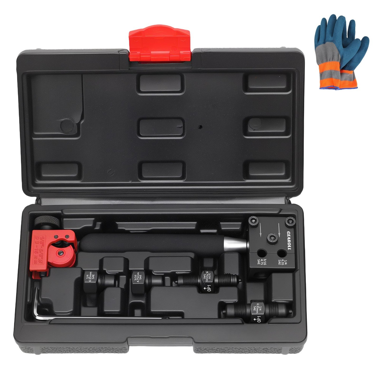 Brake Line Flaring Tool Kit - 3/16" & 1/4" Double Flare Tool for Brake & Hydraul