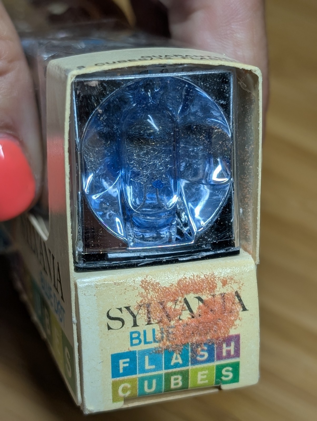 Two (2) Vintage New Sylvania Blue Dot Camera Flash Cubes In Open Box NOS