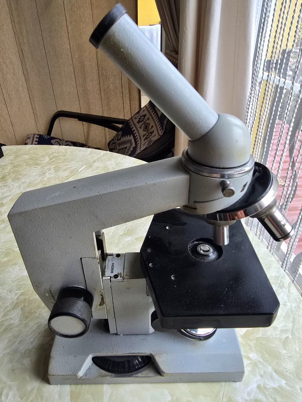 Massive soviet microscope professional laboratory