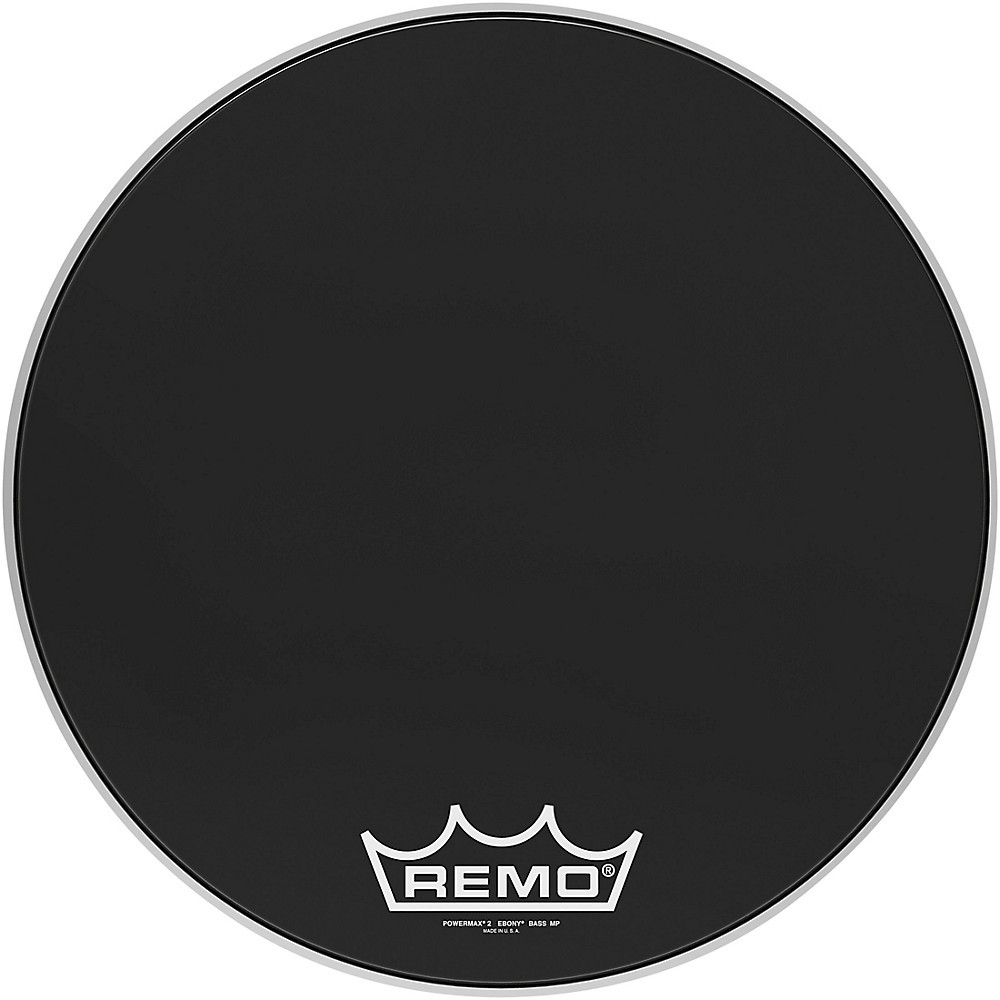 Remo Powermax 2 Ebony Crimplock Bass Drum Head 20 in.