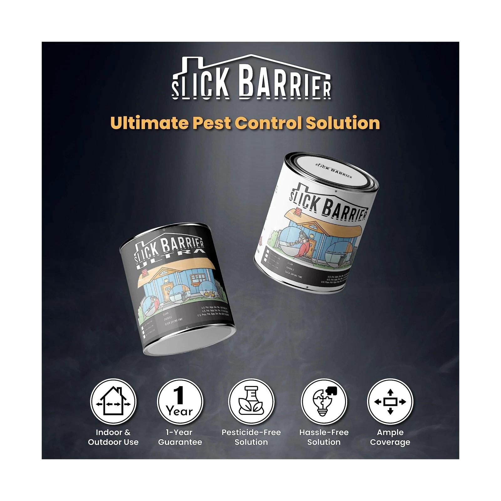 Slick-Barrier Home-Kit Ultimate Pest Control Solution for Insects/ Rodents